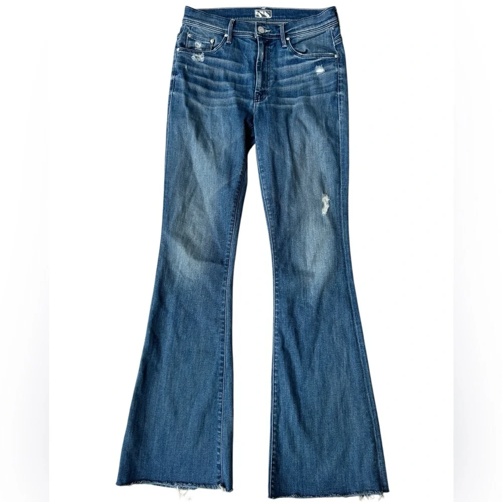 Mother The Weekender Fray Graffiti Girl High Rise Flare Jeans, 27